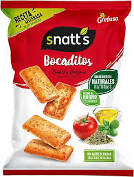 GREFUSA SNATTS NATURCHIPS BOCADITOS TOMATE OREGANO 65GR